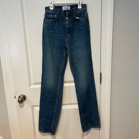 Cynthia High Rise Straight Long Jeans - Picture 3 of 4